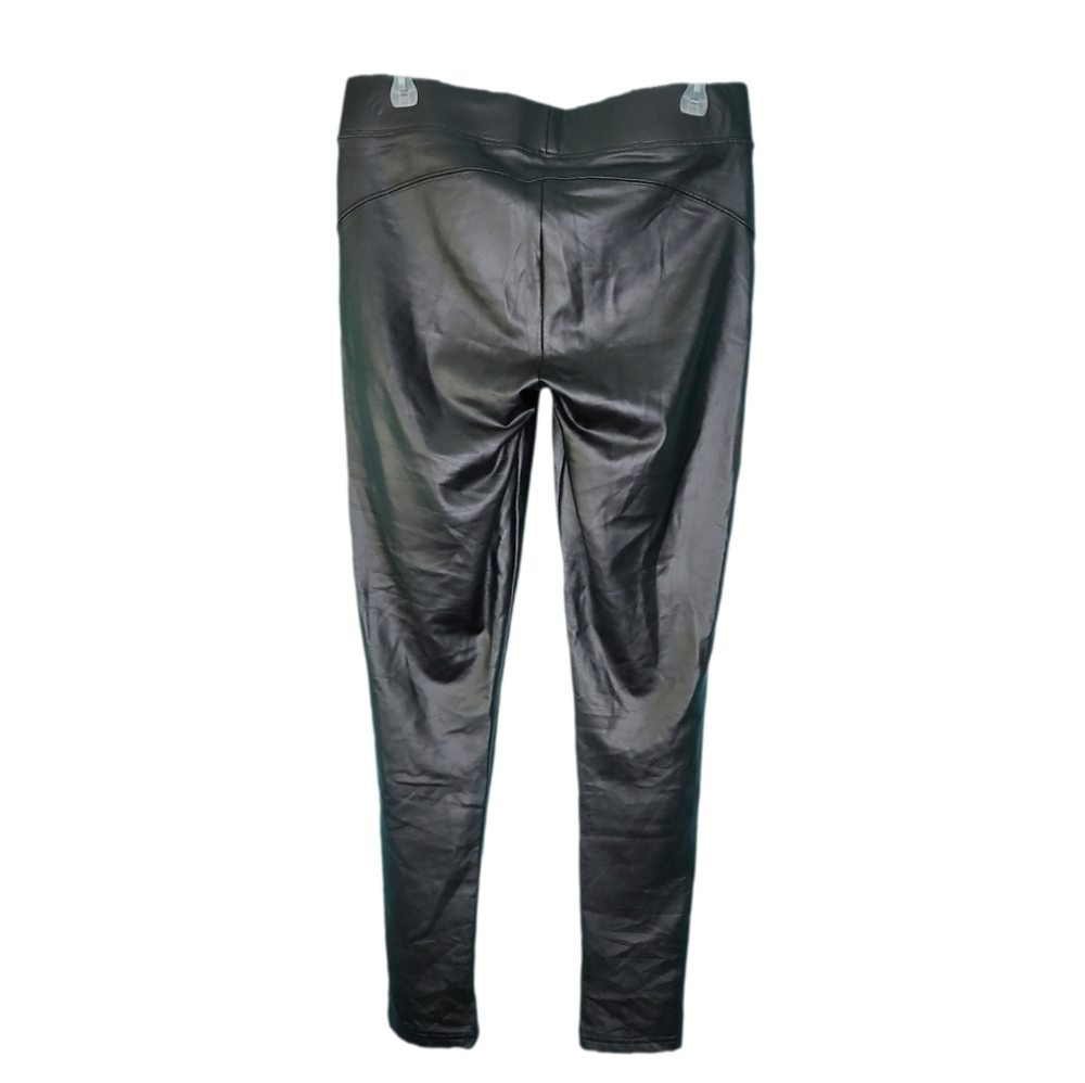 Fashion Nova Black Pleather Skinny Pants Women's Size Large - Picture 2 of 12